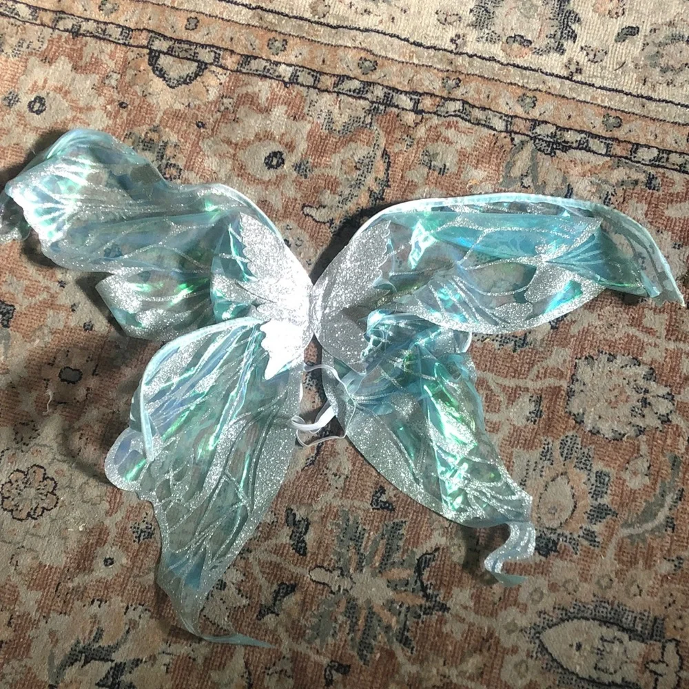 Iridescent Blue Fairy Wings costume